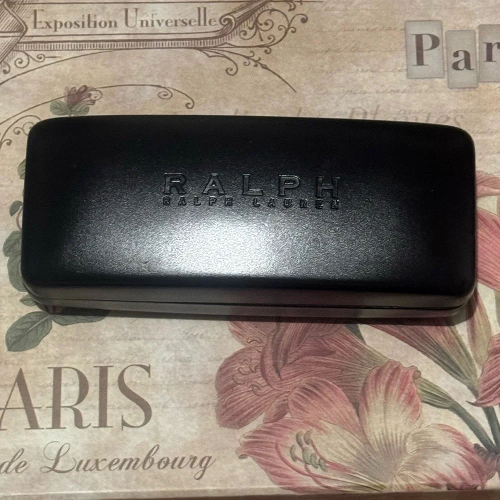 Ralph Lauren Black Hard Eyeglasses/ Sunglasses Case Designer ECU